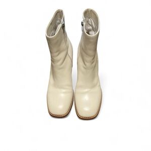 Elegant Cream Ankle Boots